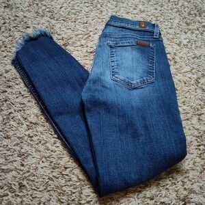 7 For All Mankind The Ankle Skinny Women Sz 24 Low-Rise‎ Jeans